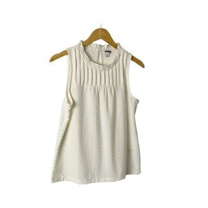 J. Crew Cream‎ Knit Babydoll Sleeveless Top Size Small